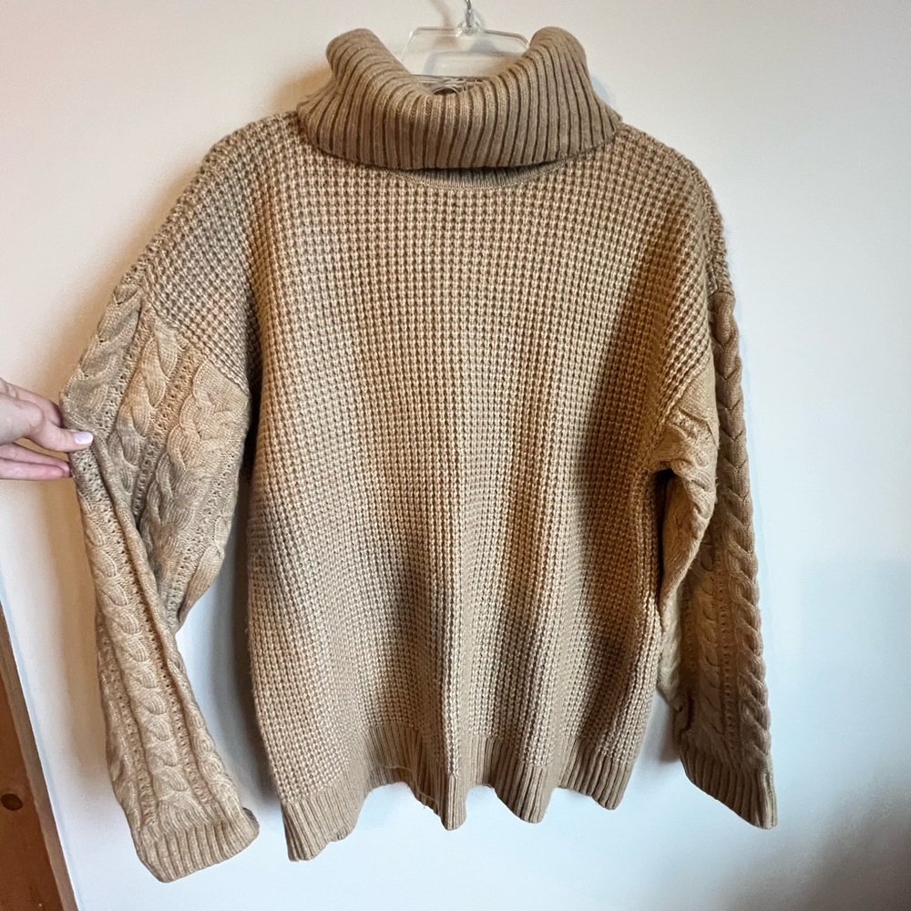 Cozy Michael Kors Tan Turtleneck Sweater